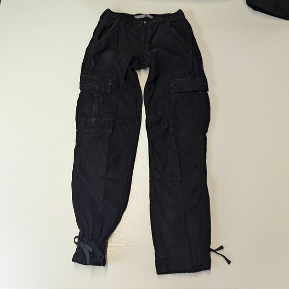 Joie Size 25 Black Corduroy Cargo Pants - Picture 13 of 16